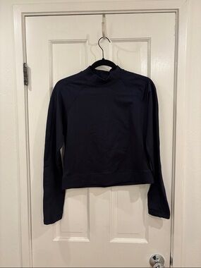 Old Navy: Women’s Navy Mock-Neck Long Sleeve Top